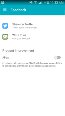 SNMP Feedback SNMP Feedback