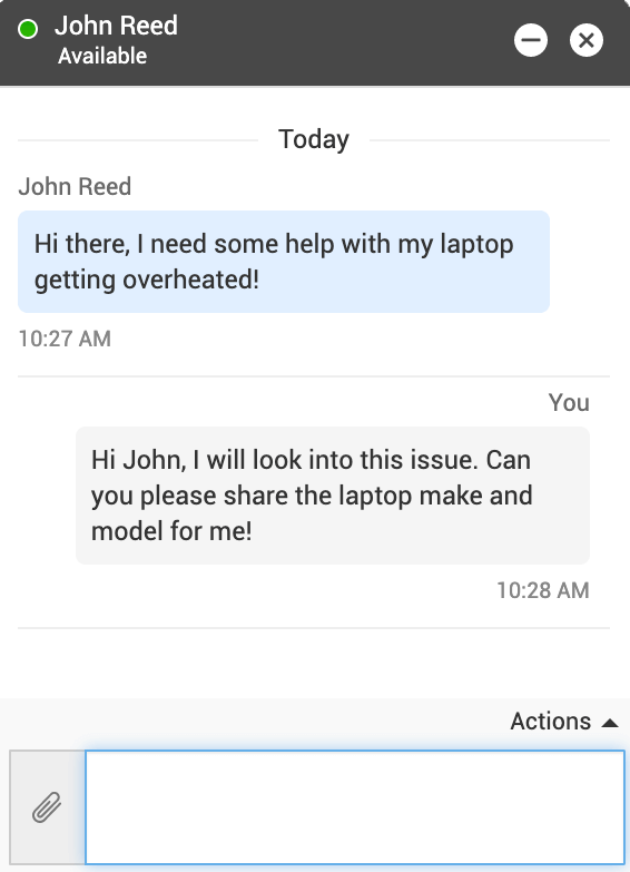 Help desk live chat