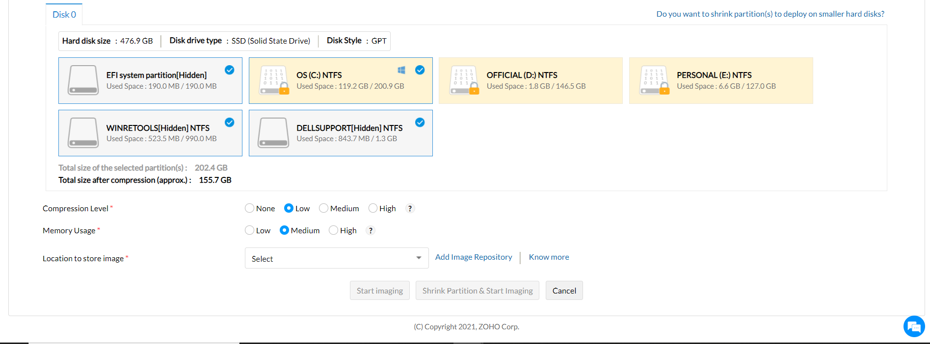 PC imaging software - ManageEngine OS Deployer
