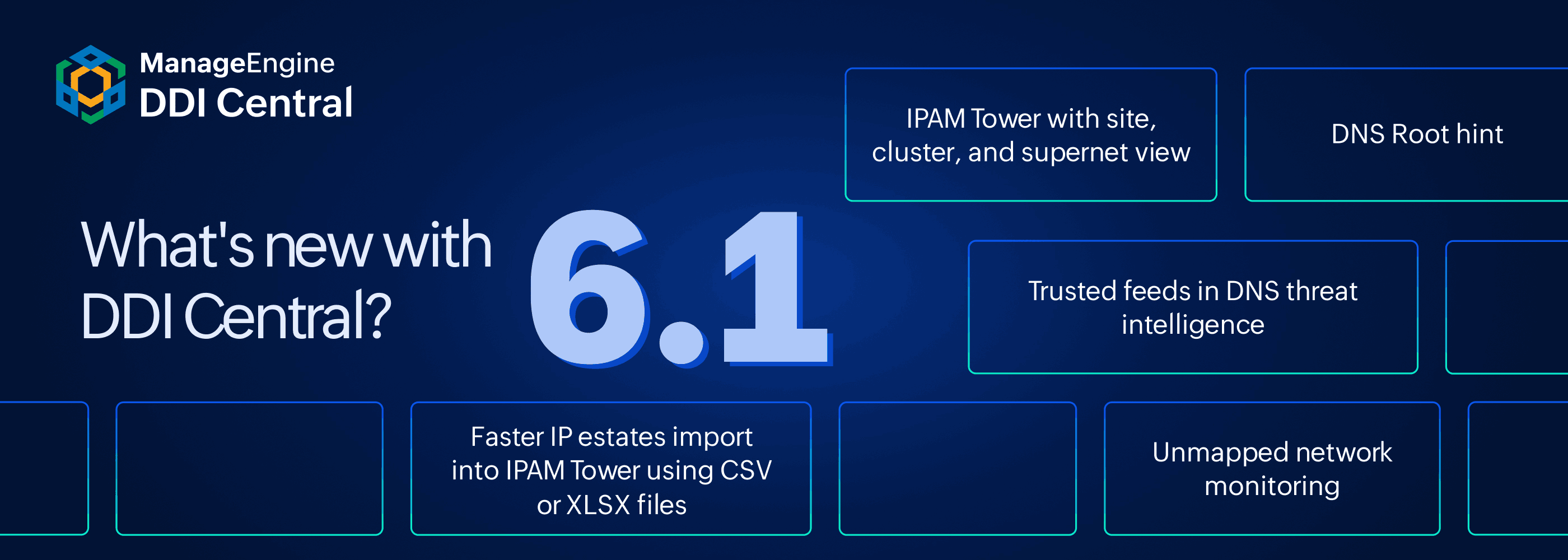 DDI Central 6.1: Enhanced IPAM visibility, root hint templates, trusted feeds in threat intelligence, and more