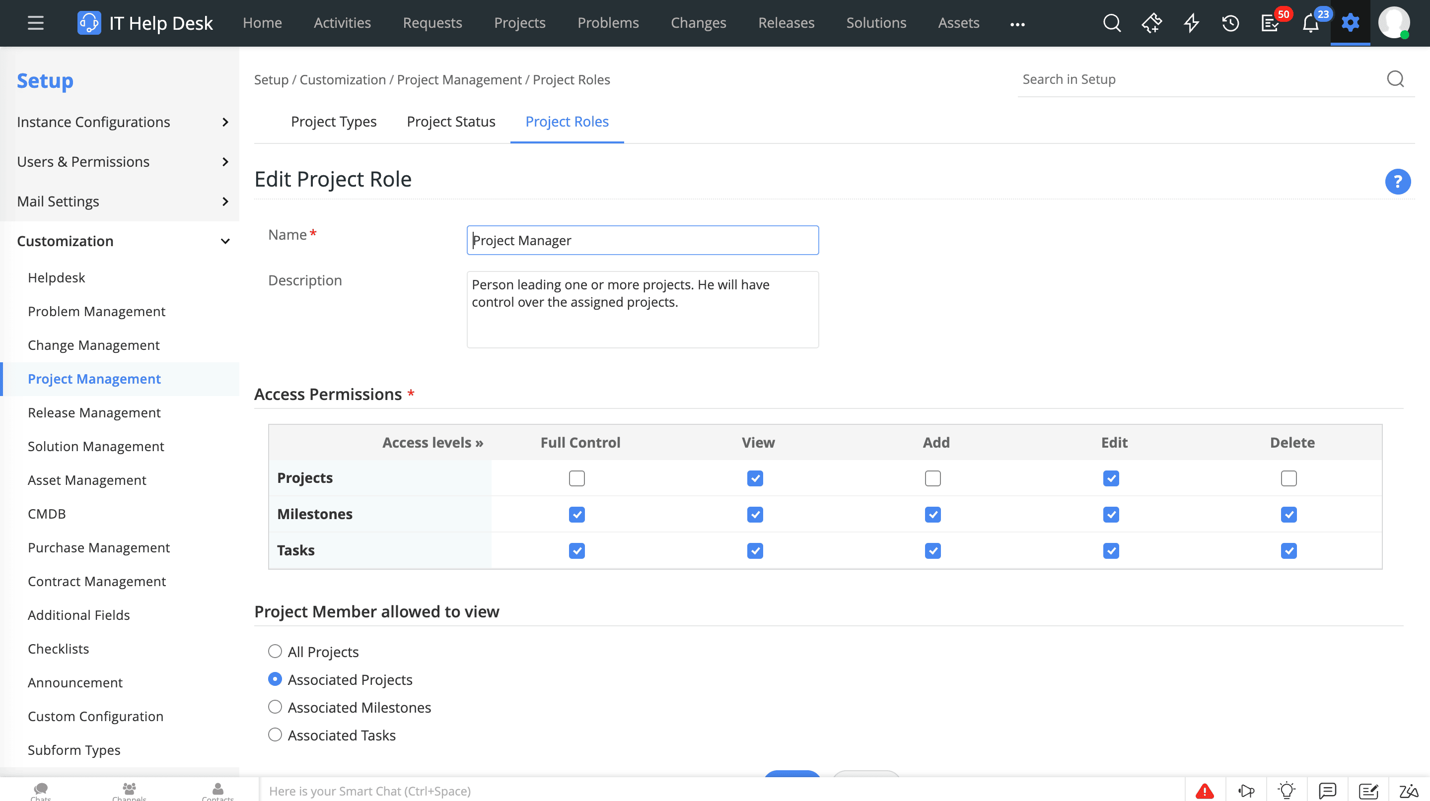 Project management software for IT